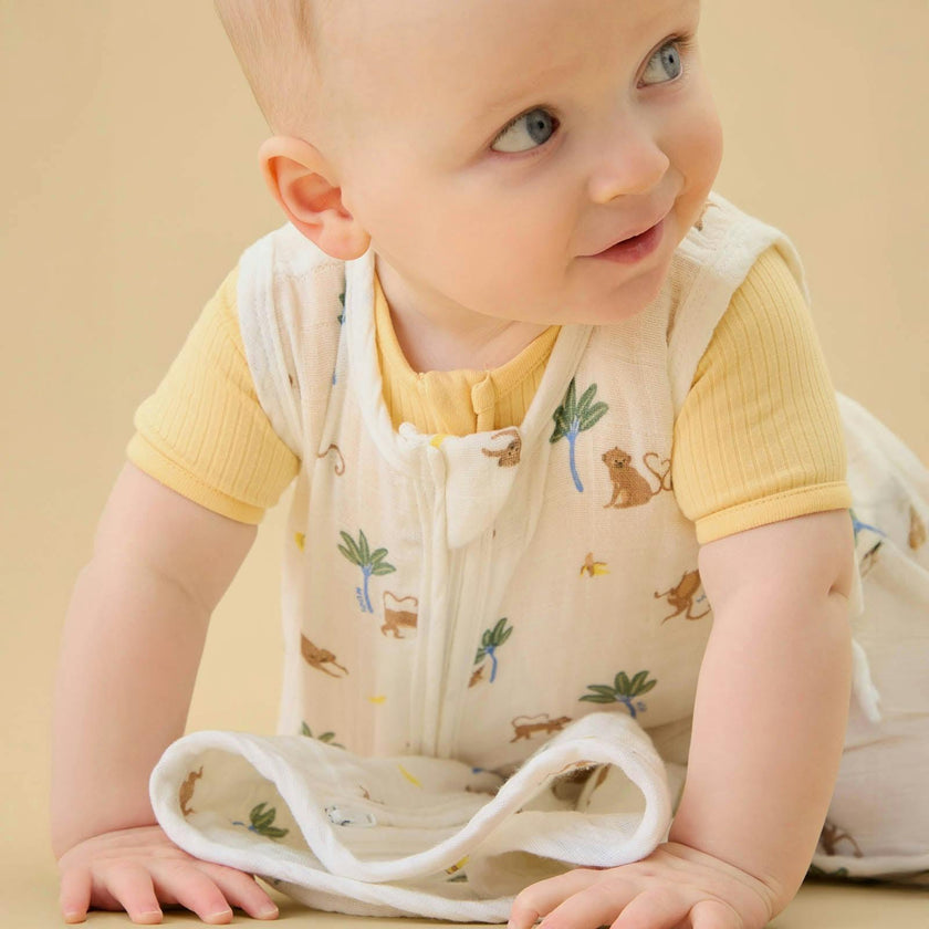 Monkey Muslin Front Opening Sleep Sack