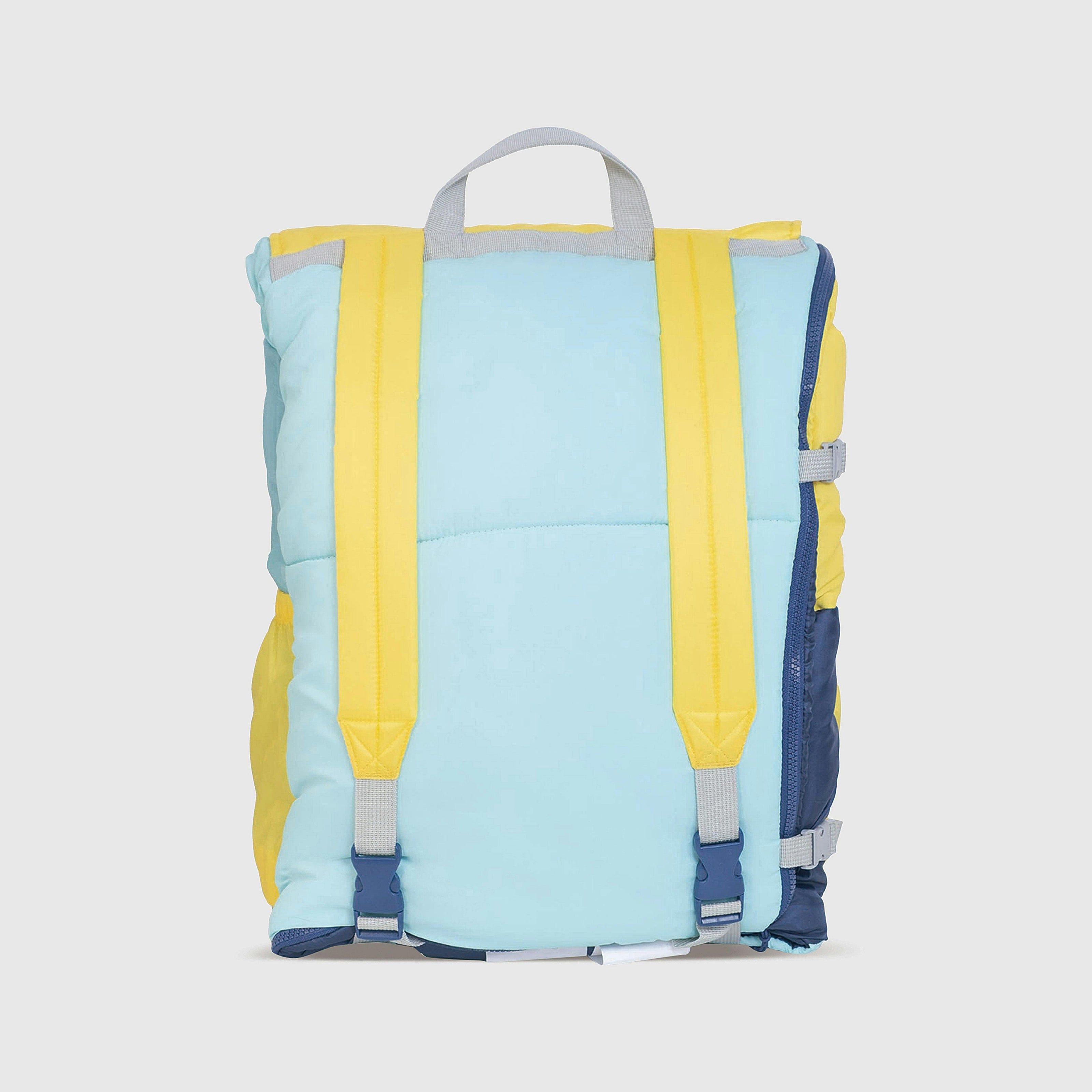 Sleep-N-Pack™ – Big Kid Size | Color Block Cali Teal, Buttercup Yellow & Navy Blue