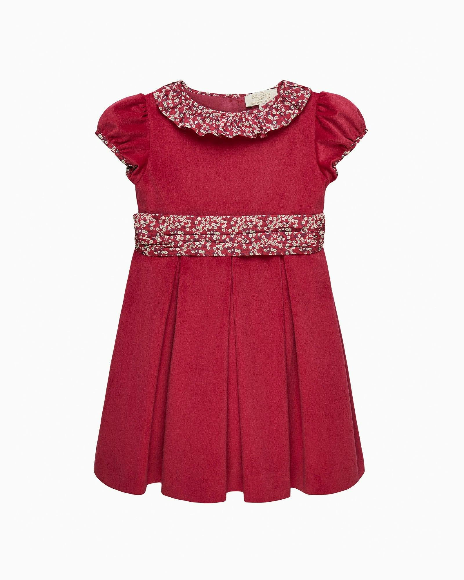 Velvet Party Dress in Red Misti Valeria