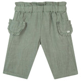 Frilly Pockets Linen Baby Pants