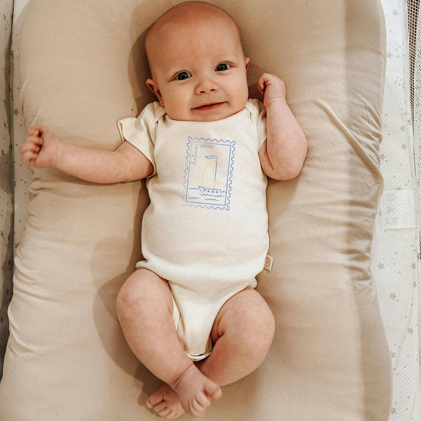 Dolce Estate Stamp Organic Cotton Baby Bodysuit