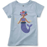 Mermaid Folklorico Graphic Tee, Blue