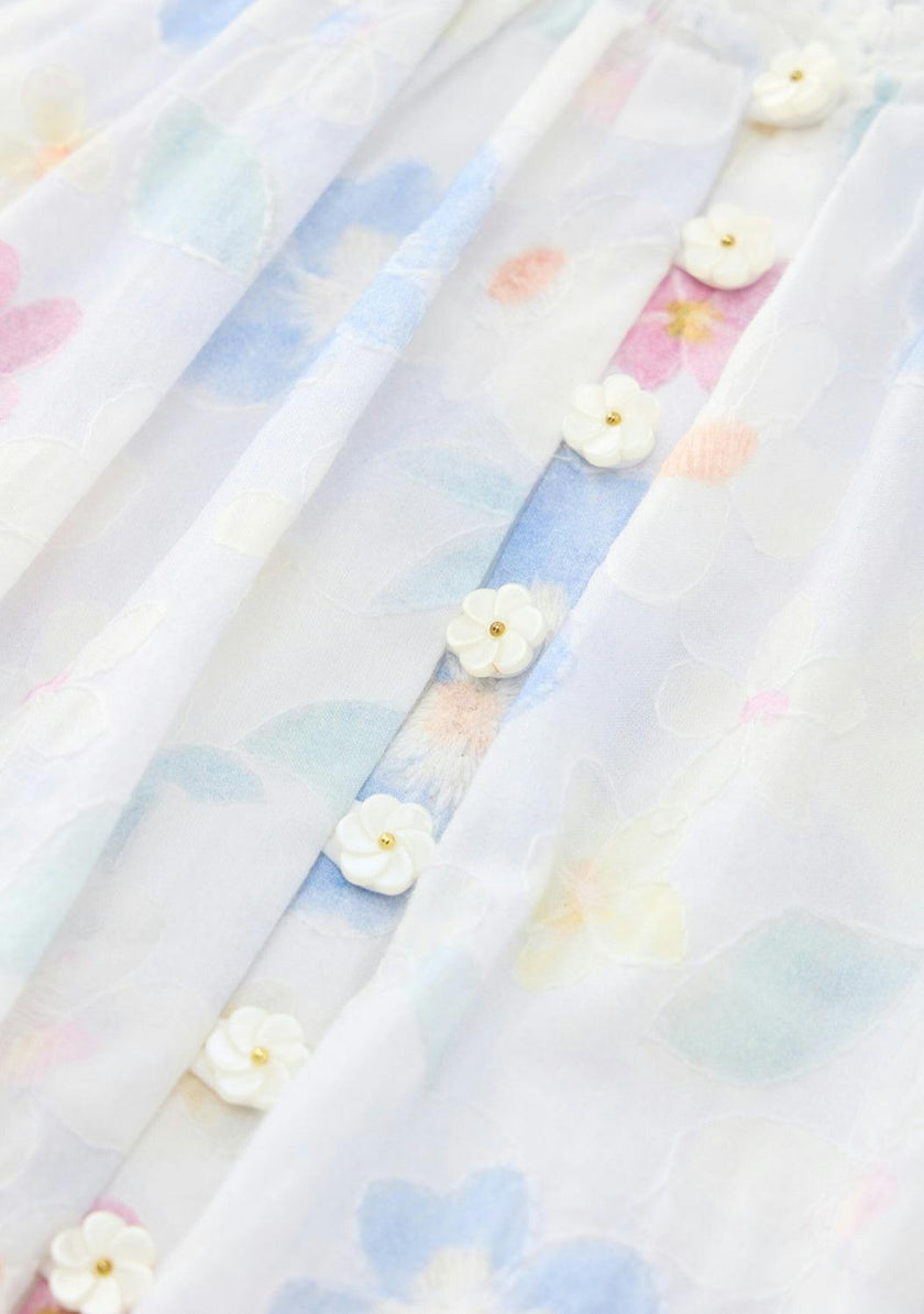 Deanna Sleeve Embroidery Mini Dress