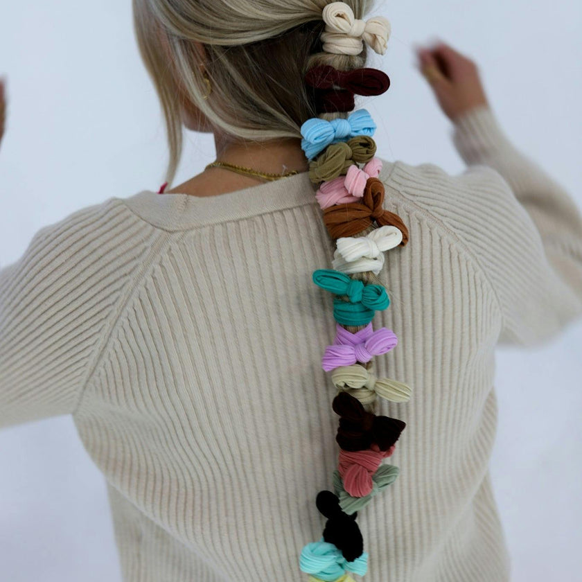 BOW SLICK BACK PONYTAILS (PACK OF 3)