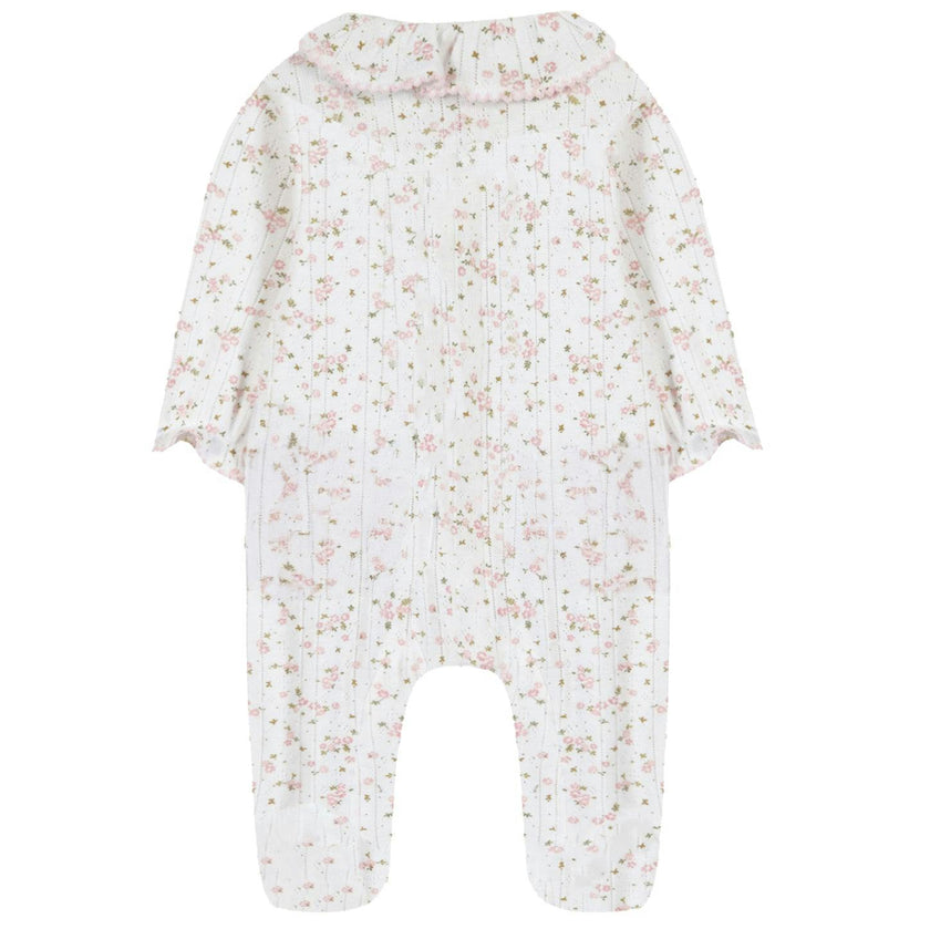 TARTINE ET CHOCOLAT Floral Pointelle Pajamas - Nacre