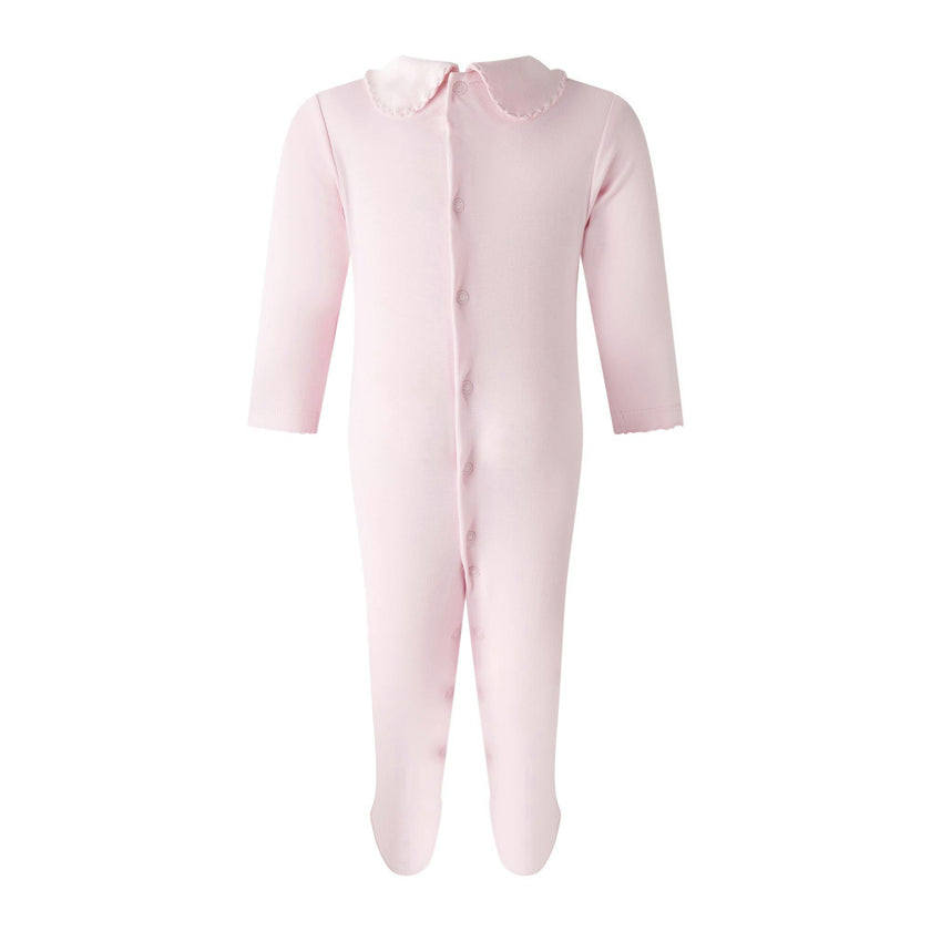 Pima Pink Smocked Footie