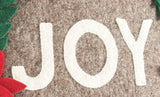 Hand Felted Wool Christmas Pillow - JOY Wreath Natural Gray - 20" Arcadia Home