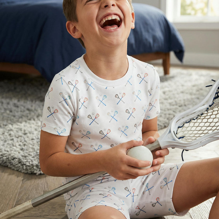 The Organic Short Sleeve Pajama Set [Lacrosse]