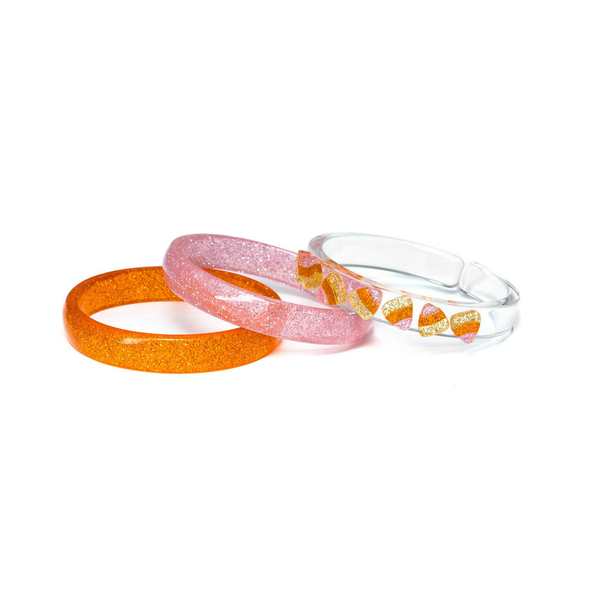 Candy Corn Glitter Bracelet Set