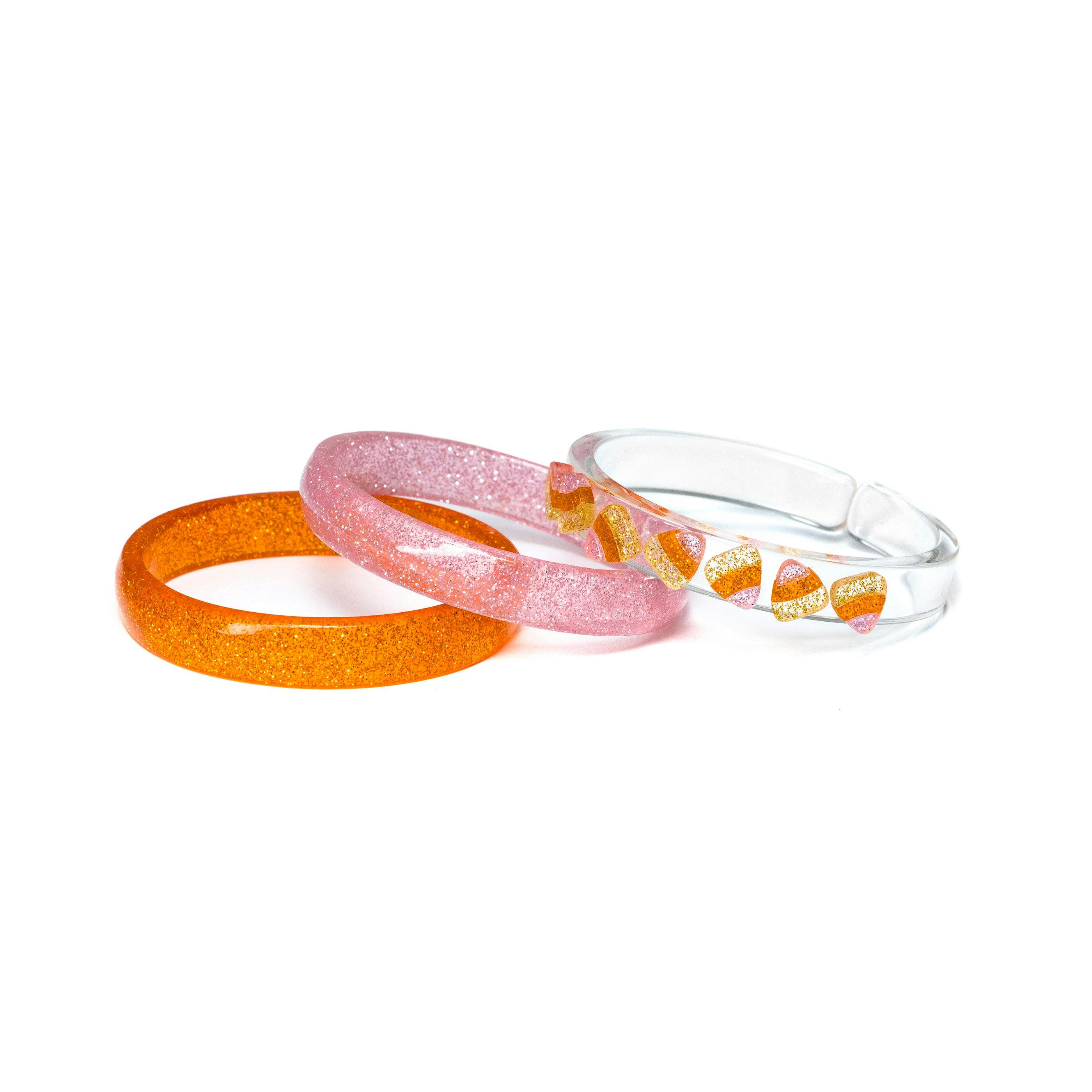 Candy Corn Glitter Bracelet Set