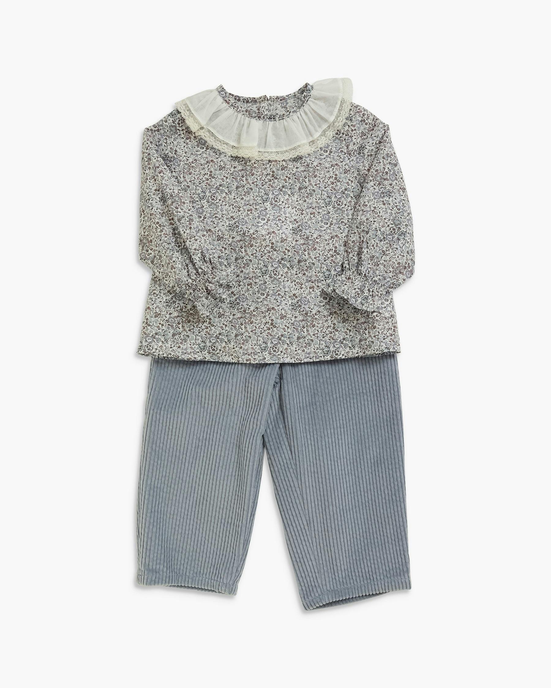 Amelia Blouse Blue Plum Liberty