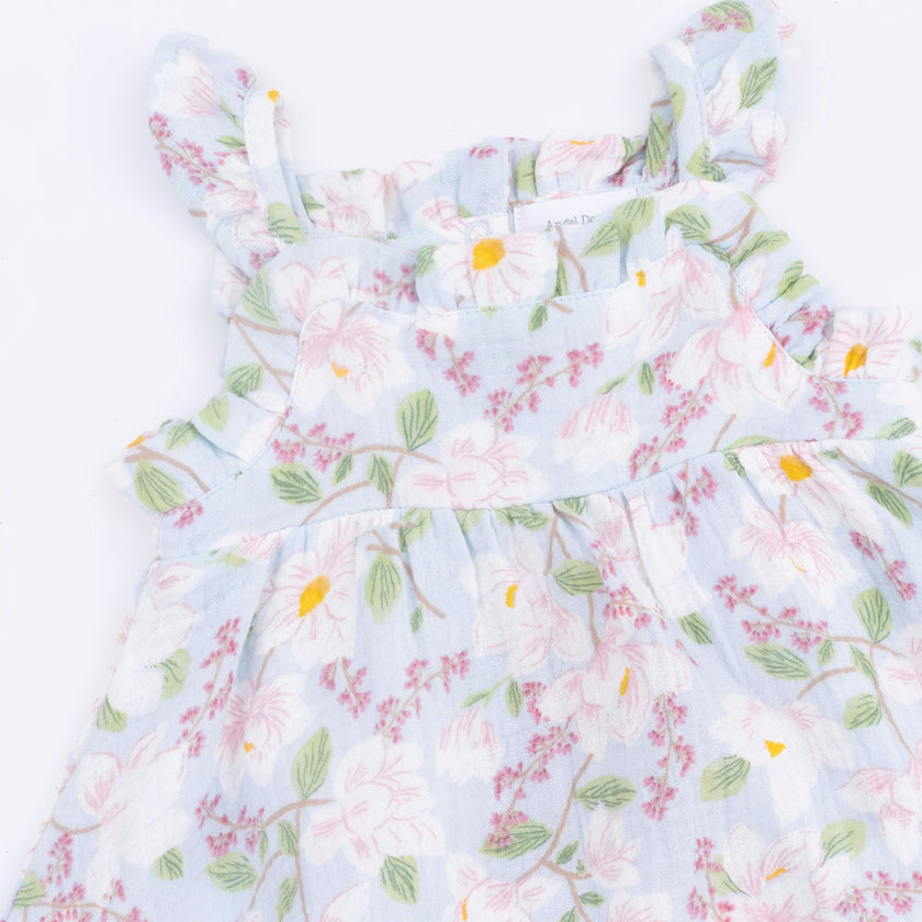 Magnolias - Paperbag Ruffle Sundress with Bloomer