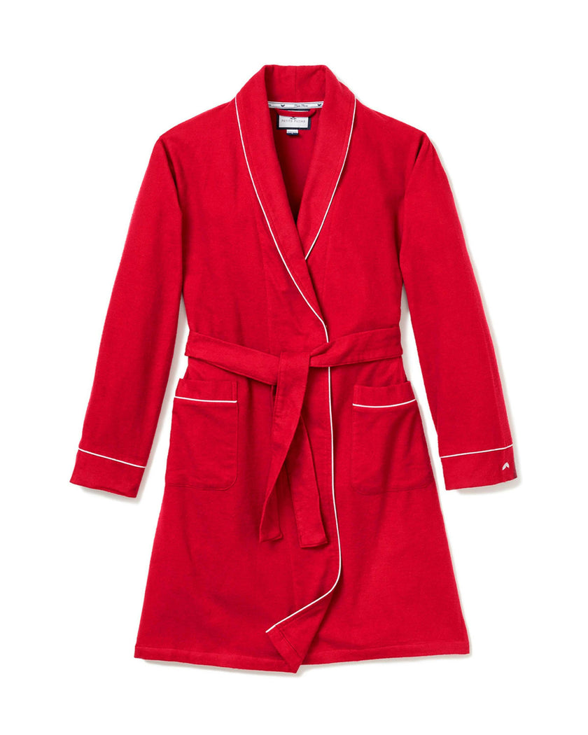Women's Flannel Robe in Red