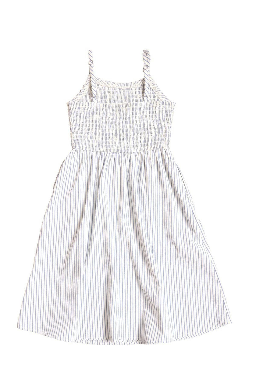 Mini Maxwell Dress in Blue & White Pinstripe