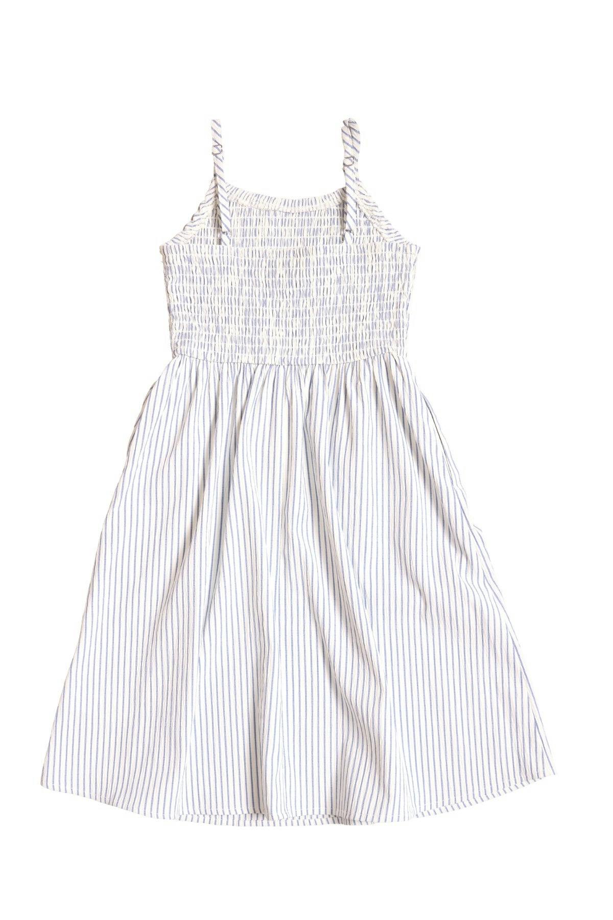 Mini Maxwell Dress in Blue & White Pinstripe