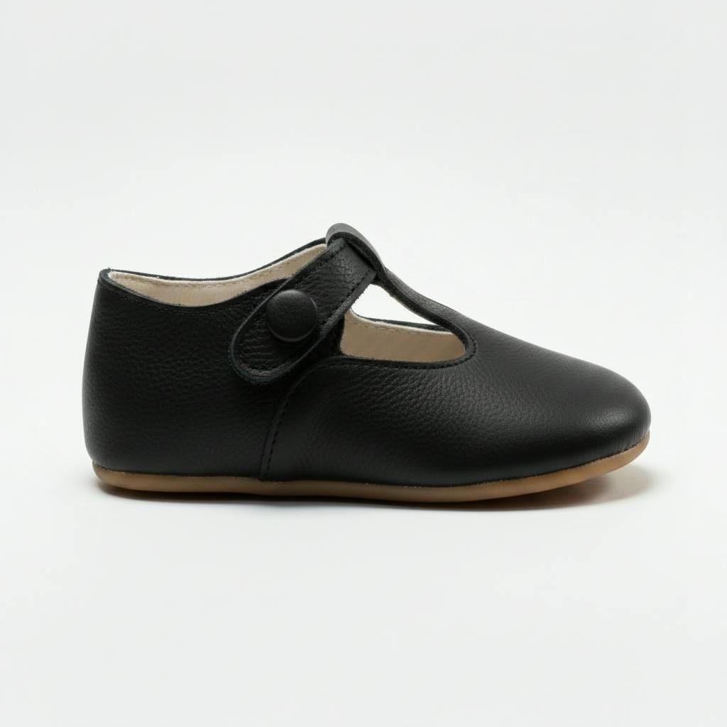 Alex British Pre-Walker Baby Shoes - Black