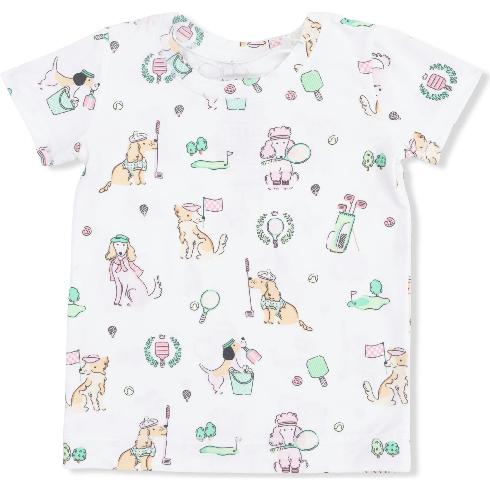Country Club Dogs Pink - Short Sleeve Loungewear Set