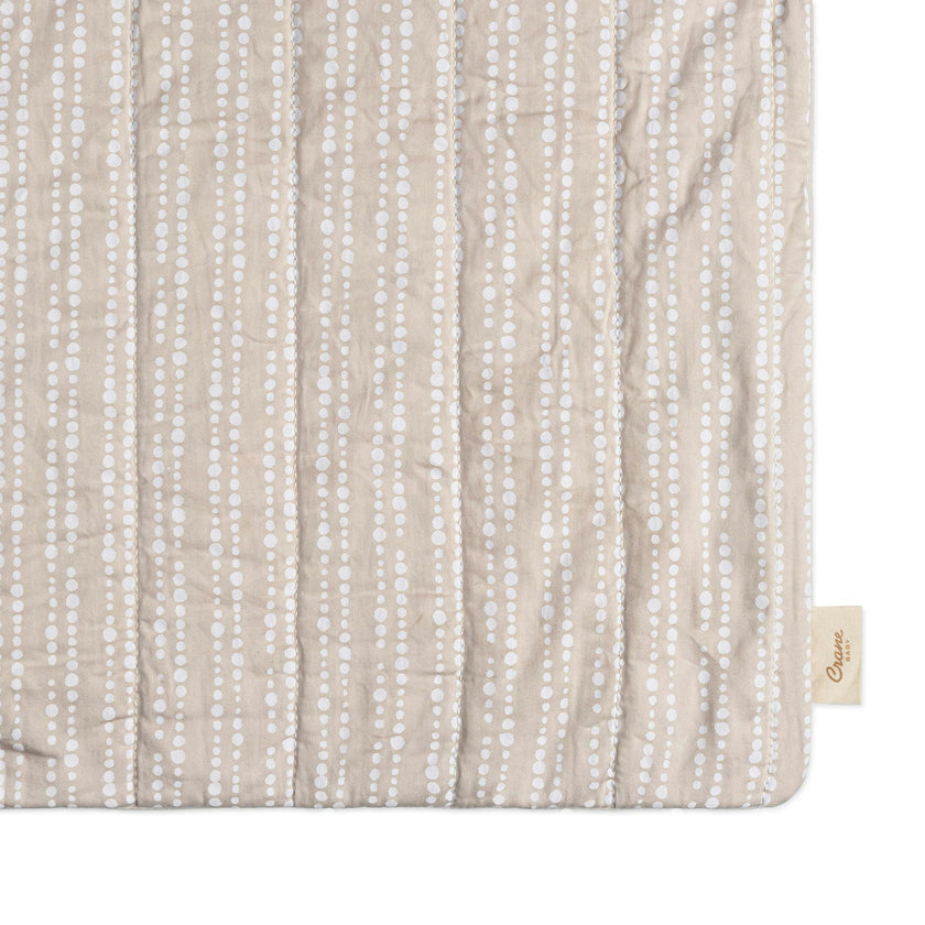 Cove Neutral Dot Cotton Quilted Change Pad Cover