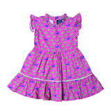 Alligators in Pink Ruffle Dress