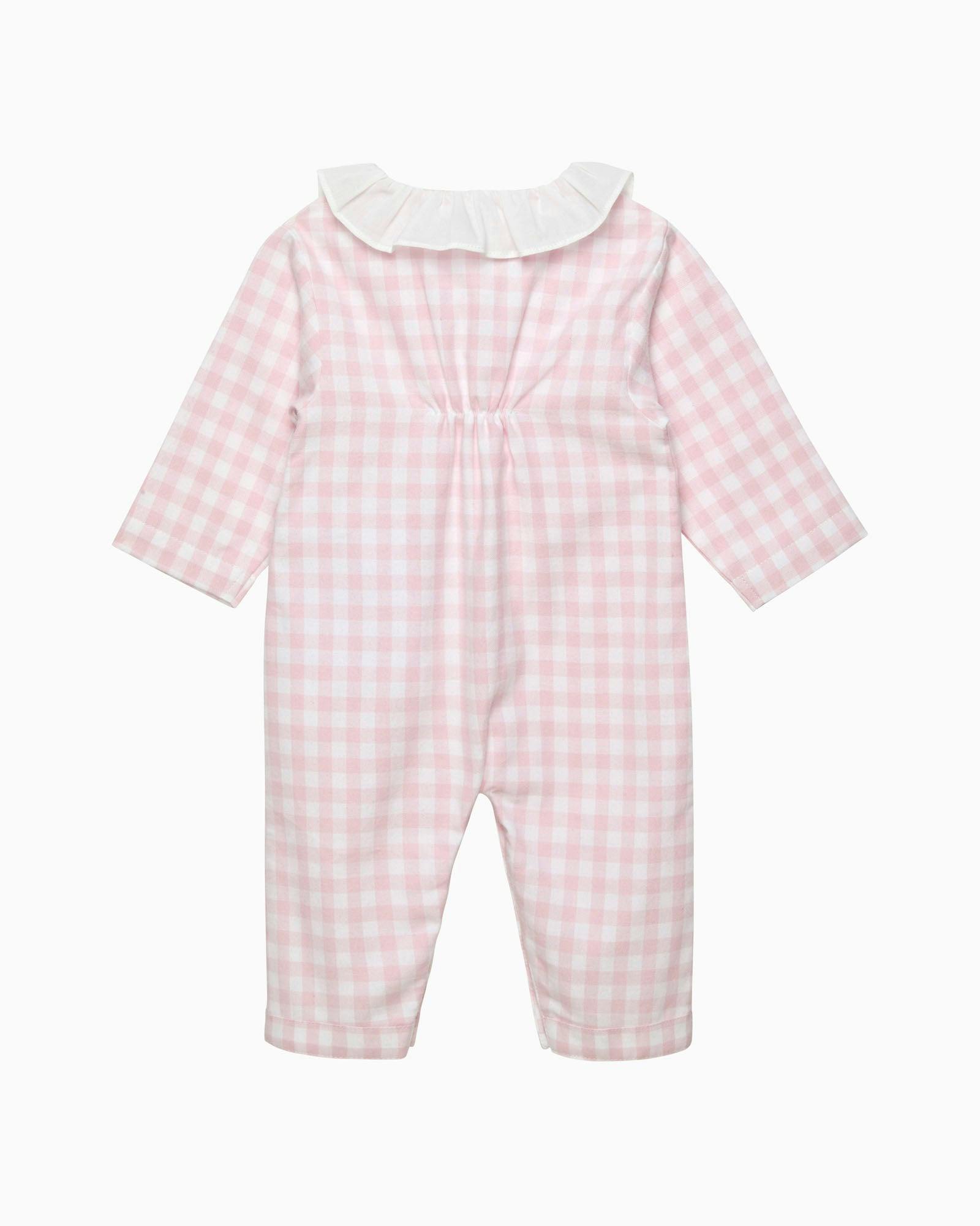 Baby Freya Onesie in Pink Gingham