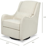 Devon Recliner and Swivel Glider in Ivory Boucle