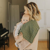 Cotton Muslin Burp Cloth 2 Pack - Fern