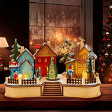 7.08-Inch Battery-Operated Village Musical LED House with Motion