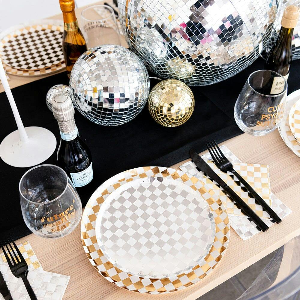 Check It! Gold Clash Cocktail Napkins