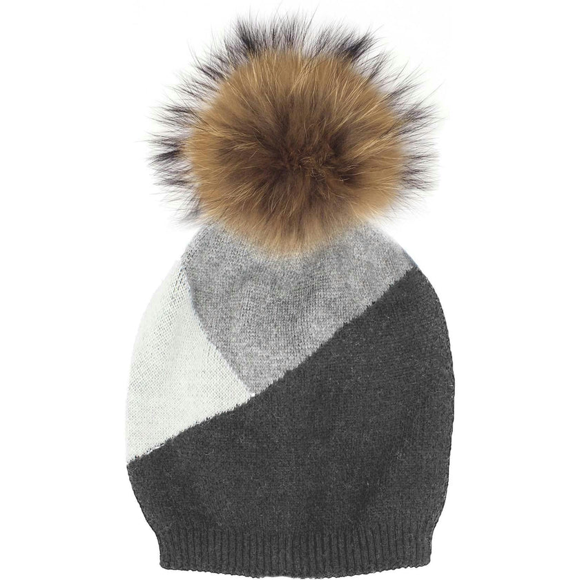 Triangle Color Block Hat (Snap On Pom Sold Separately)