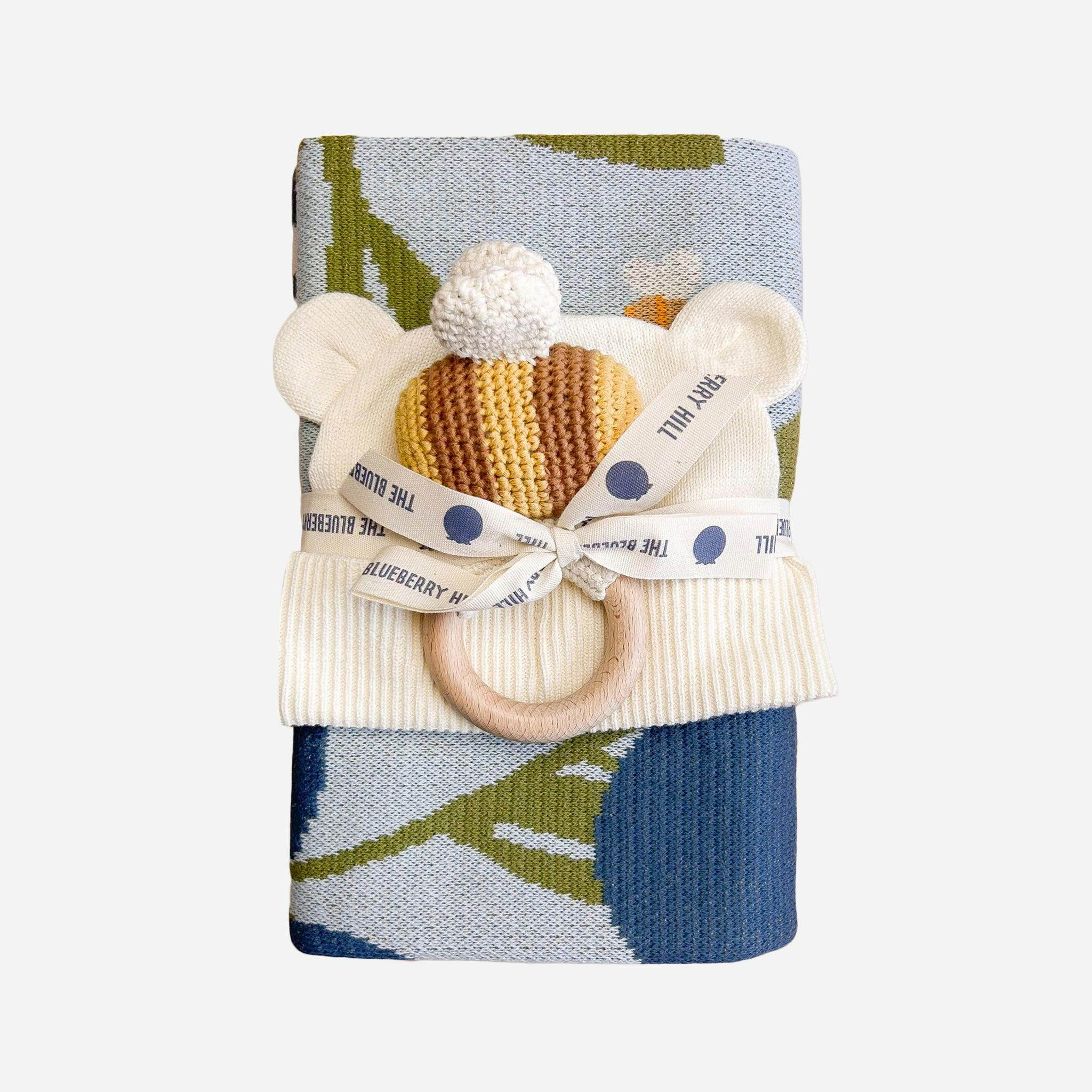 Blueberry Blanket Hat Teether Gift Set