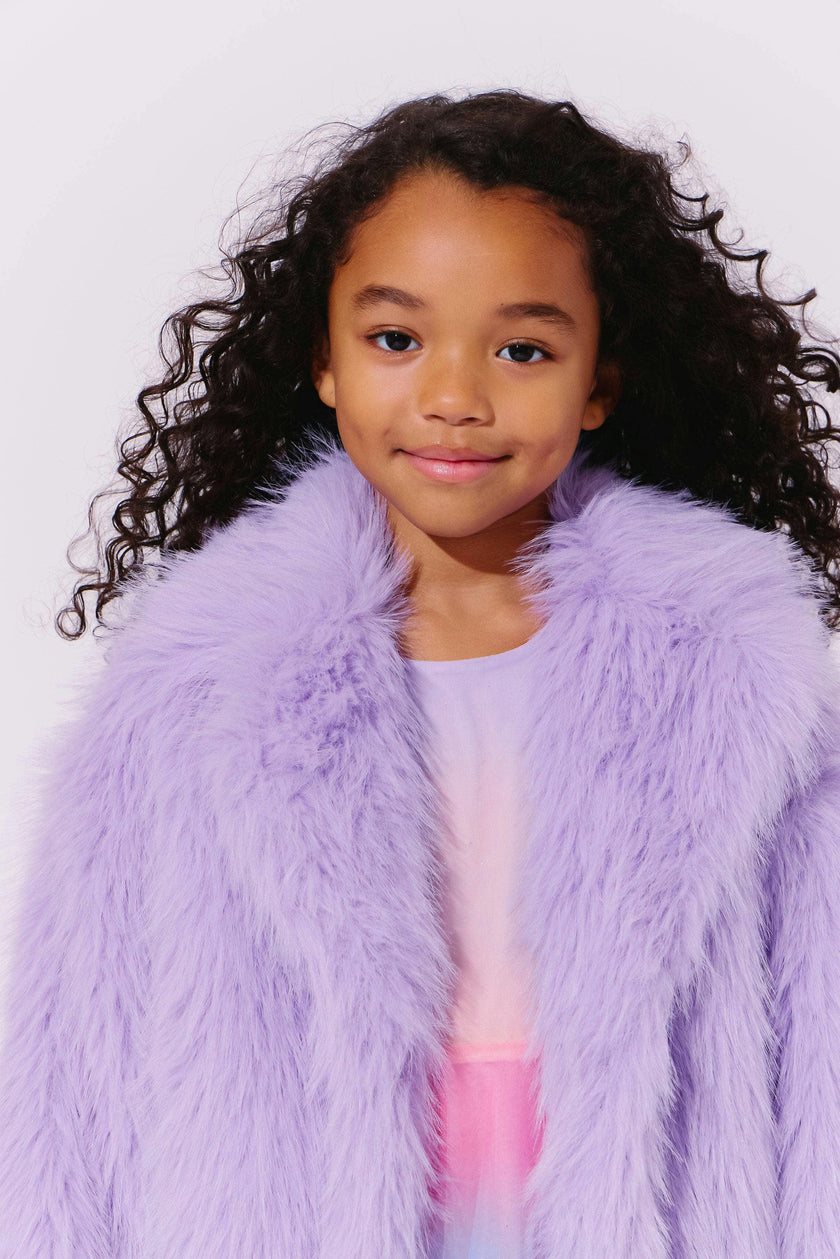 Lavender Haze Faux Fur Coat