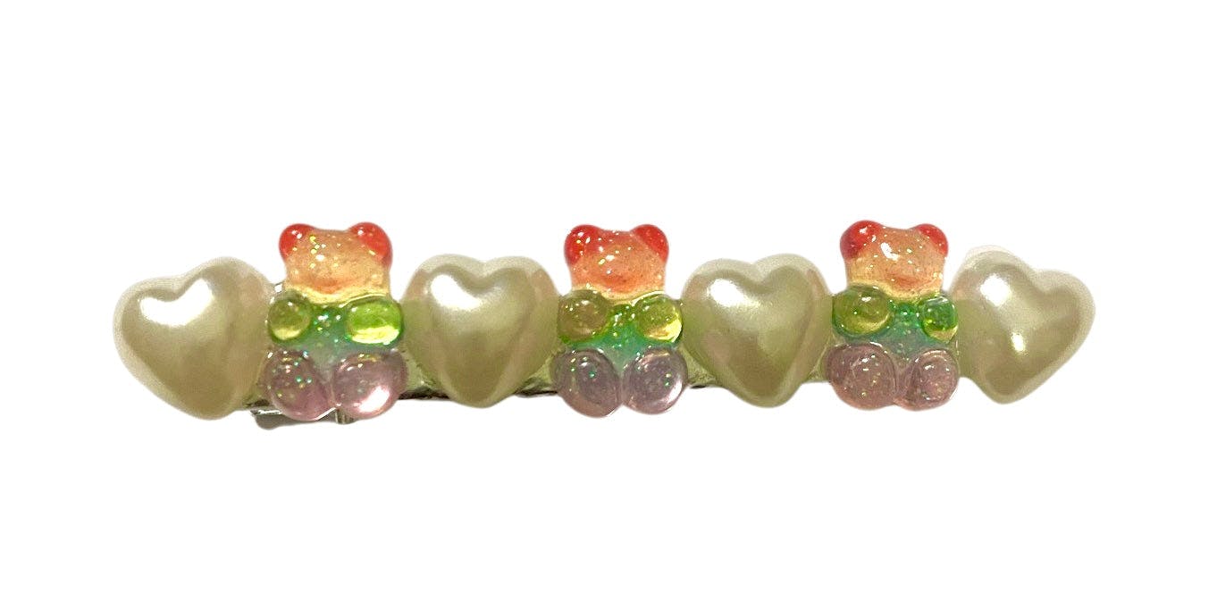 Glitter Rainbow Gummy and Pearl Cliplette