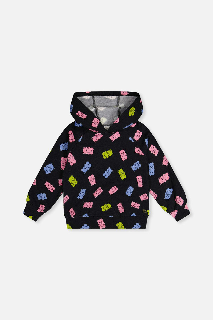 Printed Hoodie Black Printed Gummy Bears