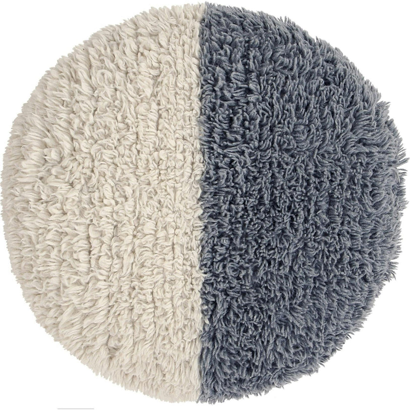 Sun Rays 2-Shade Round Woolable Floor Cushion