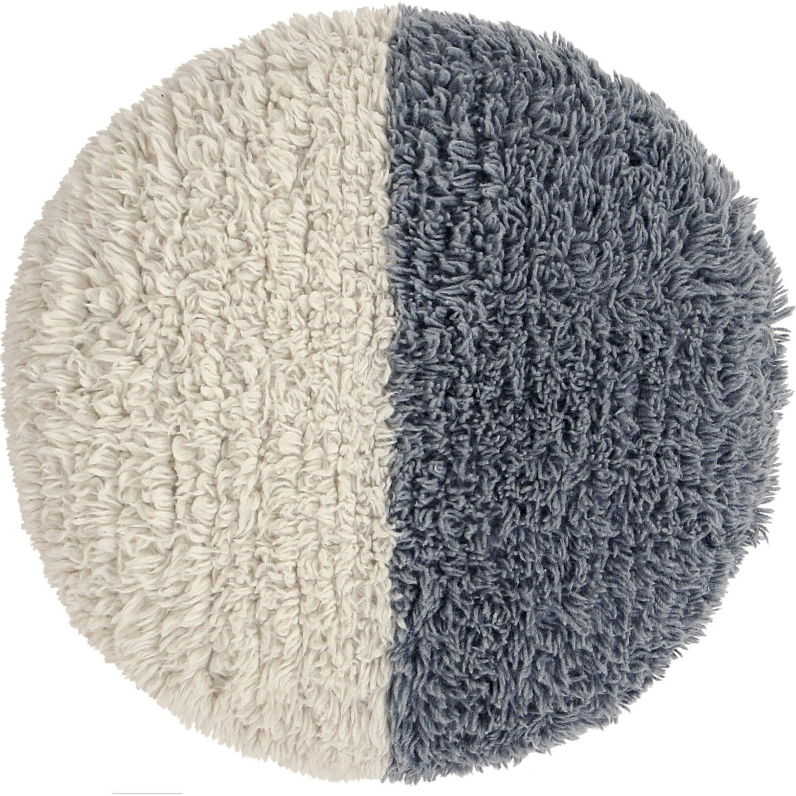 Sun Rays 2-Shade Round Woolable Floor Cushion