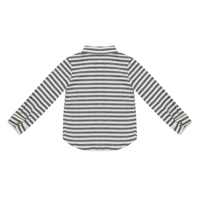 Leom Shirt | Blue Marine - White Striped