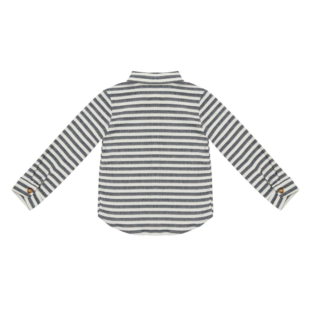 Leom Shirt | Blue Marine - White Striped