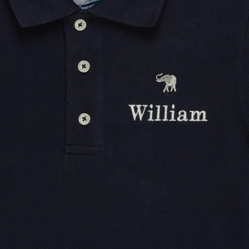 Harry Piqué Polo in Navy