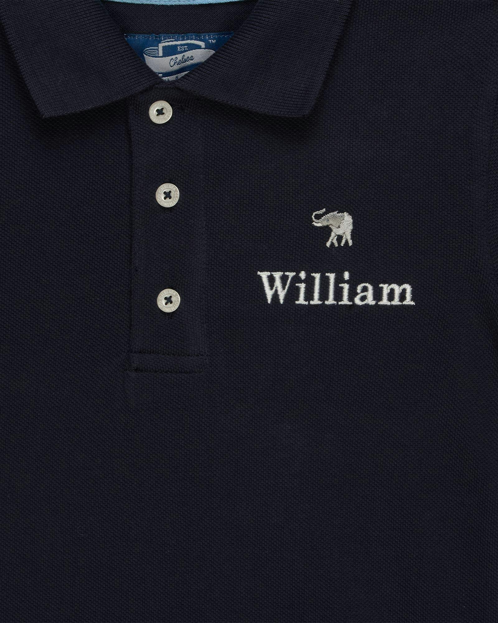 Harry Piqué Polo in Navy