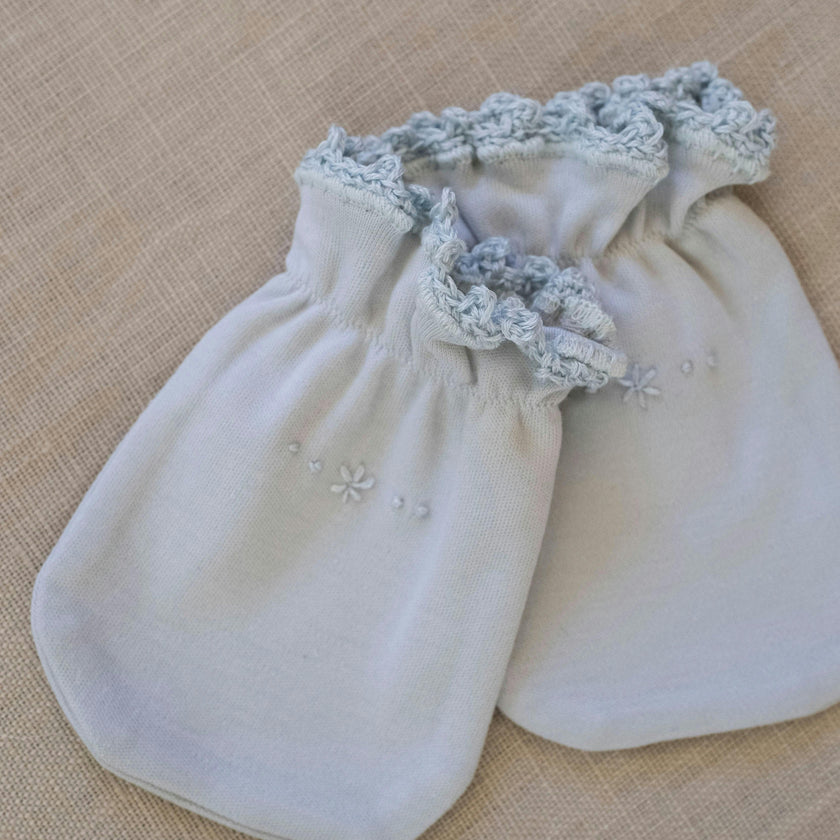 Bib/Mittens/Burp Cloth Set