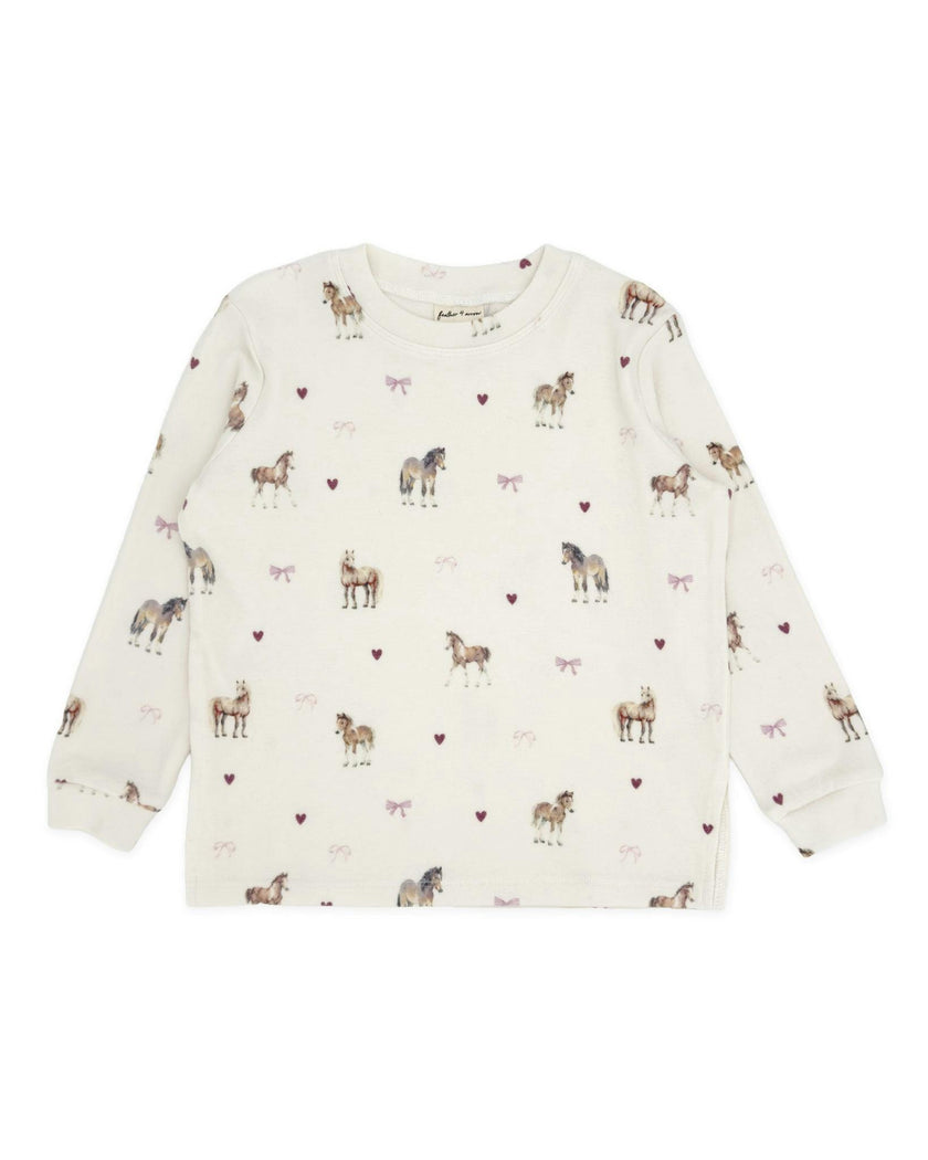Ava Horse Hacci Set - Ivory