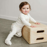 GROW WITH YOU FOOTIE | CLOUD — Bamboo Organic Cotton Blend, 0–6M