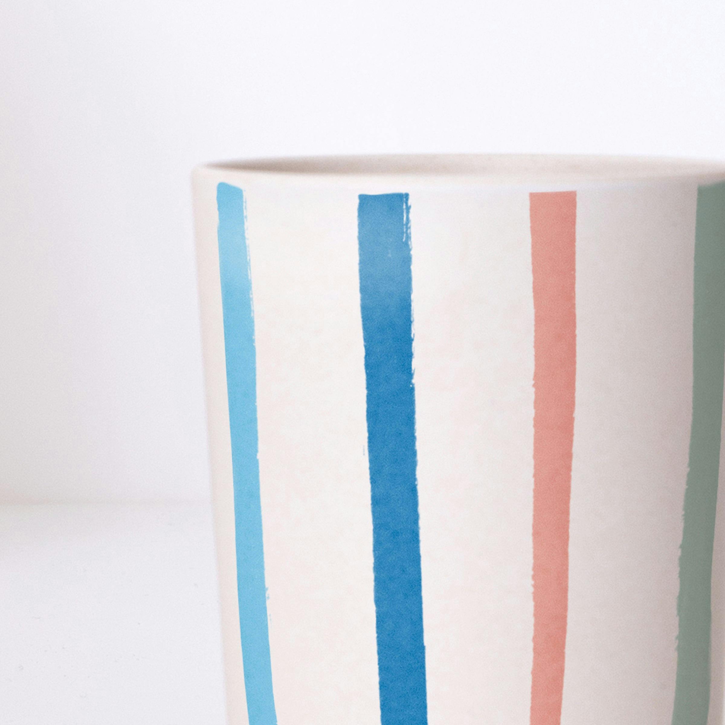 Bamboo Bright Stripe Cups