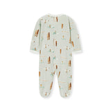 Vintage Surf Bamboo Zipper Footed Romper