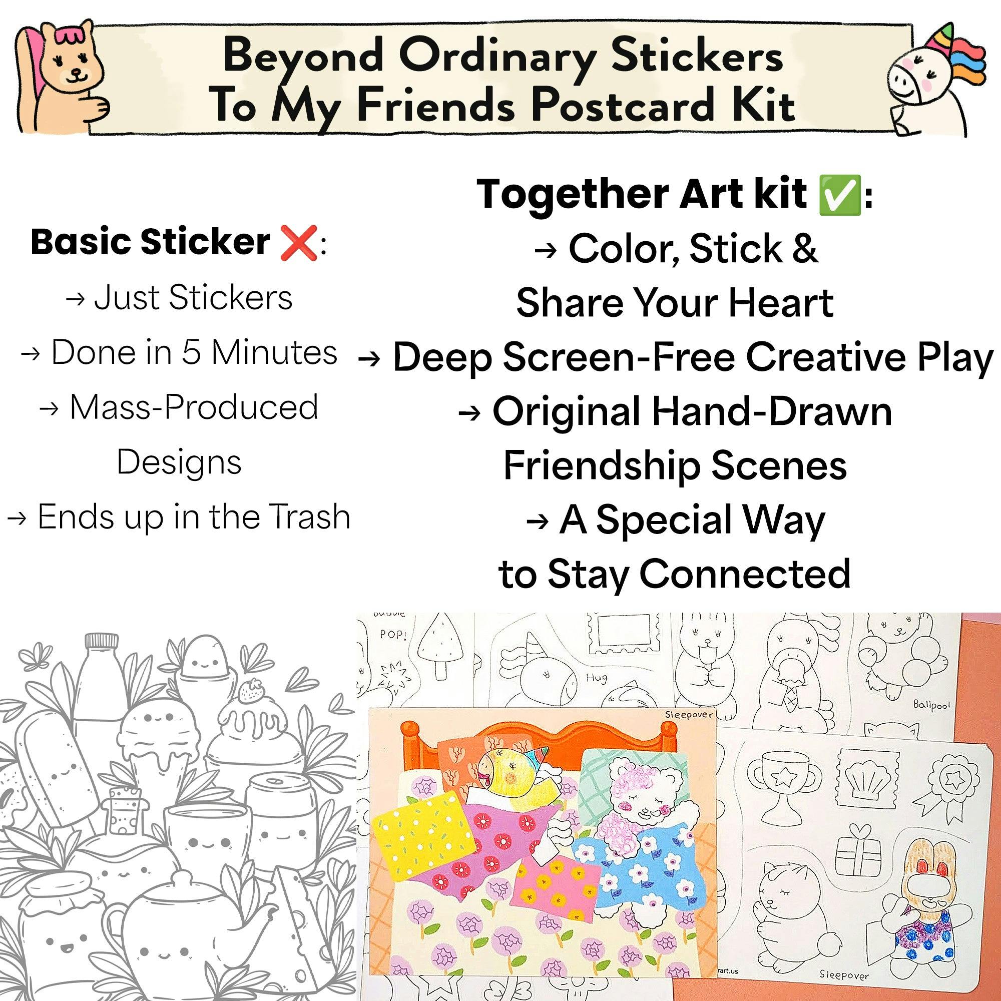 To My Friends Postcard Art Kit
