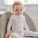 Parker Boys' Zipper Pajama - Easter Bunnies Blue