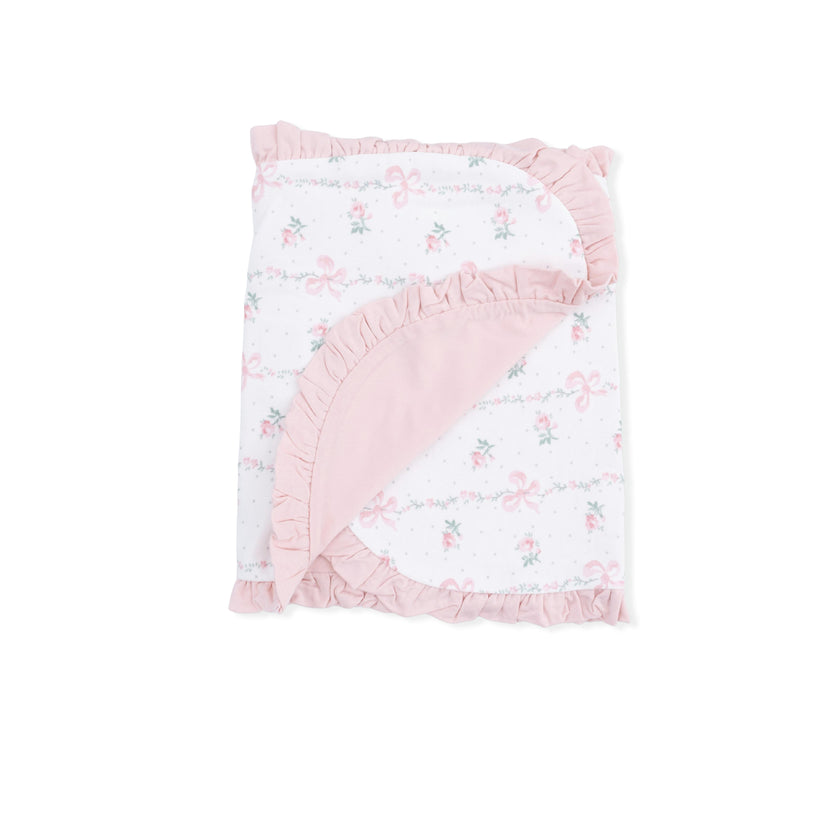 Dainty Buds and Bows - Ruffle Burp Cloth