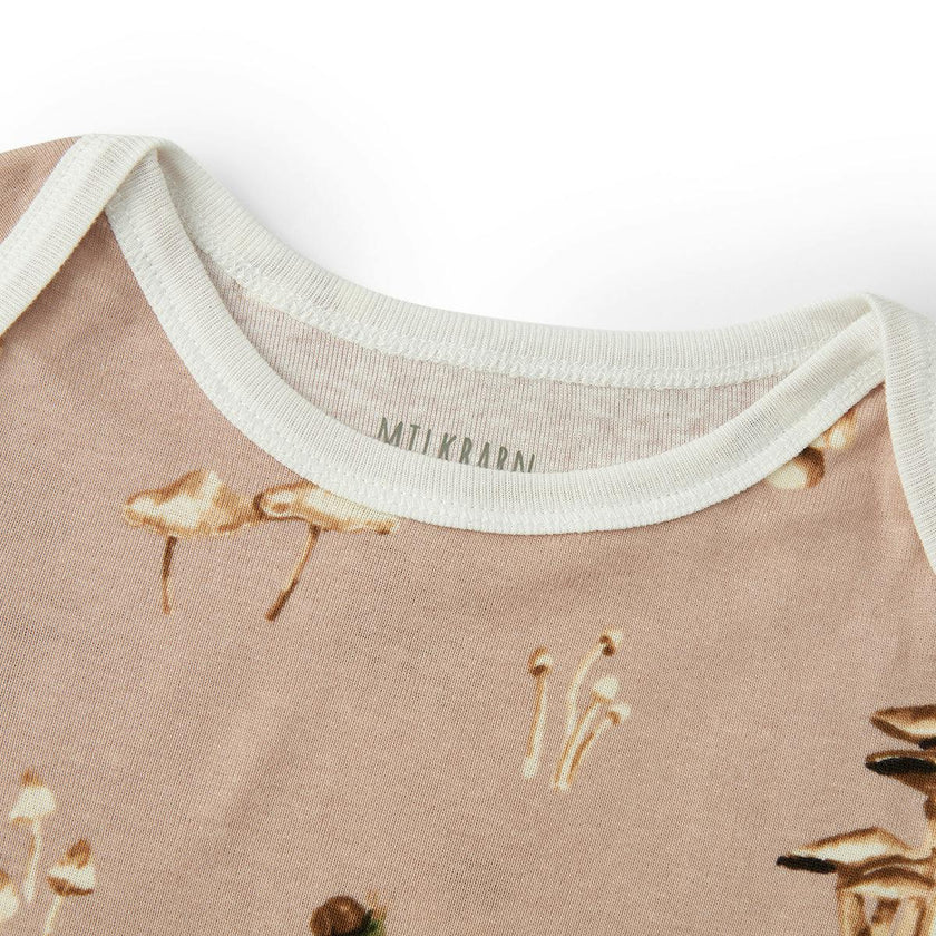 Mushroom Organic Cotton Long Sleeve One Piece