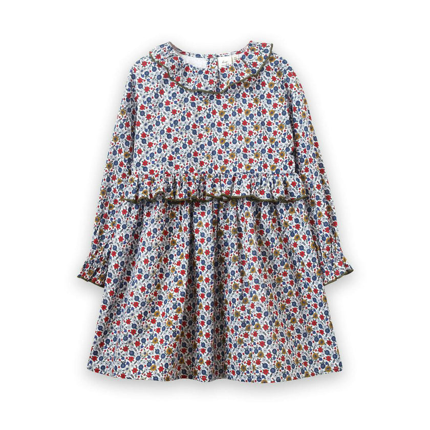 Ruffle Collar Long Sleeve Dress