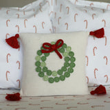 Wreath Pillow with Tassels